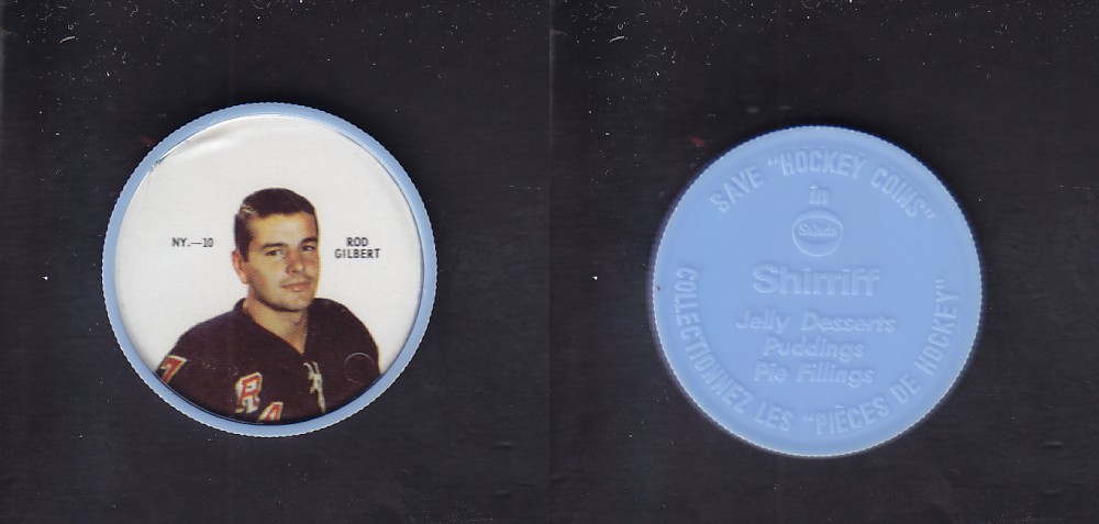 1968-69 SHIRRIFF HOCKEY COIN R. GILBERT NY-10 photo 1968-69 SHIRRIFF HOCKEY COIN R. GILBERT NY-10 photo
