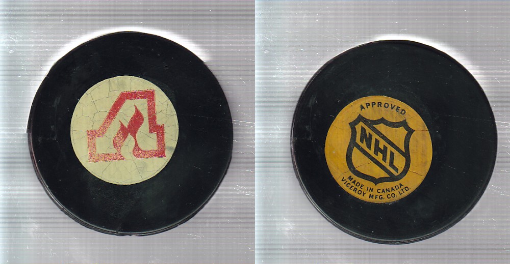 1973-75 VICEROY V2 ATLANTA FLAMES GAME PUCK photo