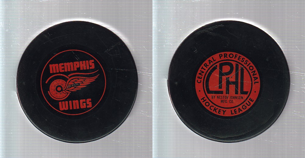 1963-65 NESTER CPHL MEMPHIS WINGS GAME PUCK photo