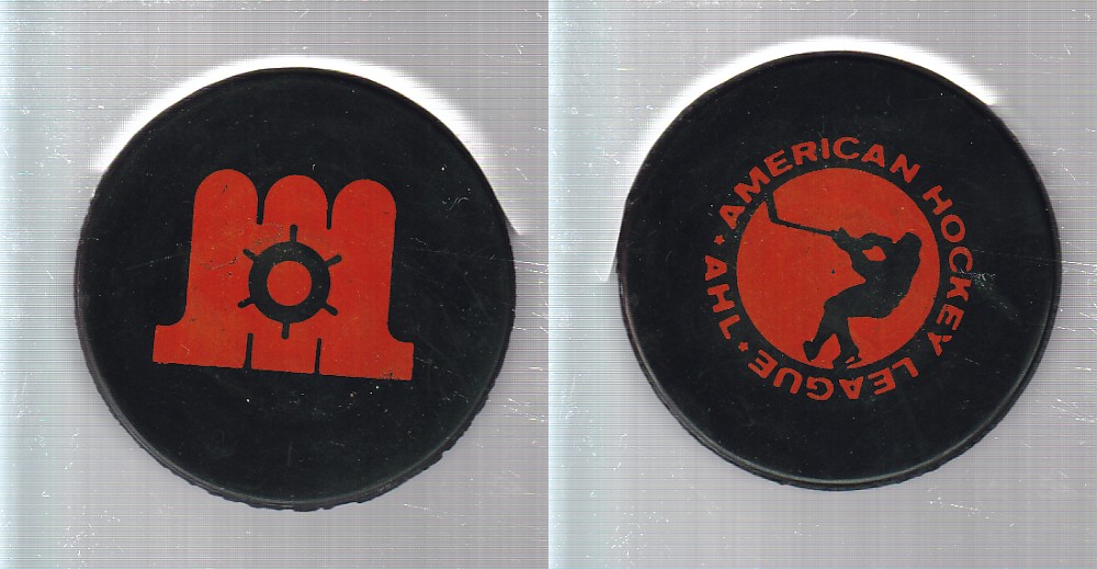 1977-78 BILTRITE AHL MAINE MARINERS GAME PUCK photo