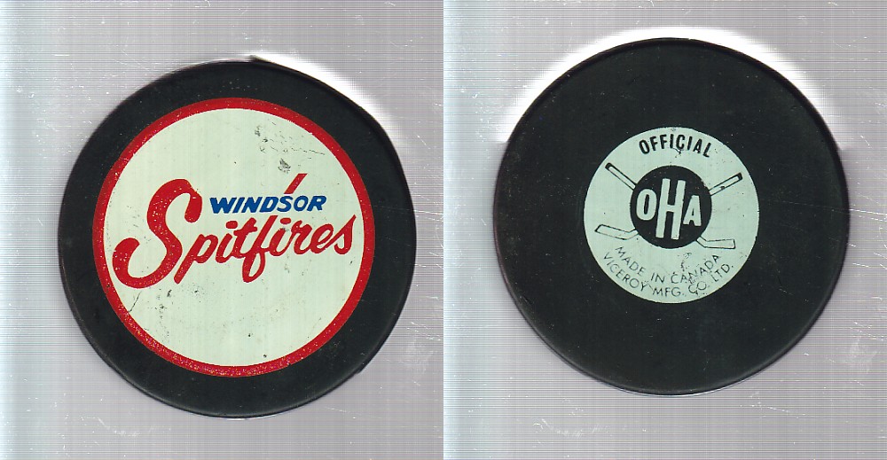1975-81 VICEROY V3 WINDSOR SPITFIRES GAME PUCK photo
