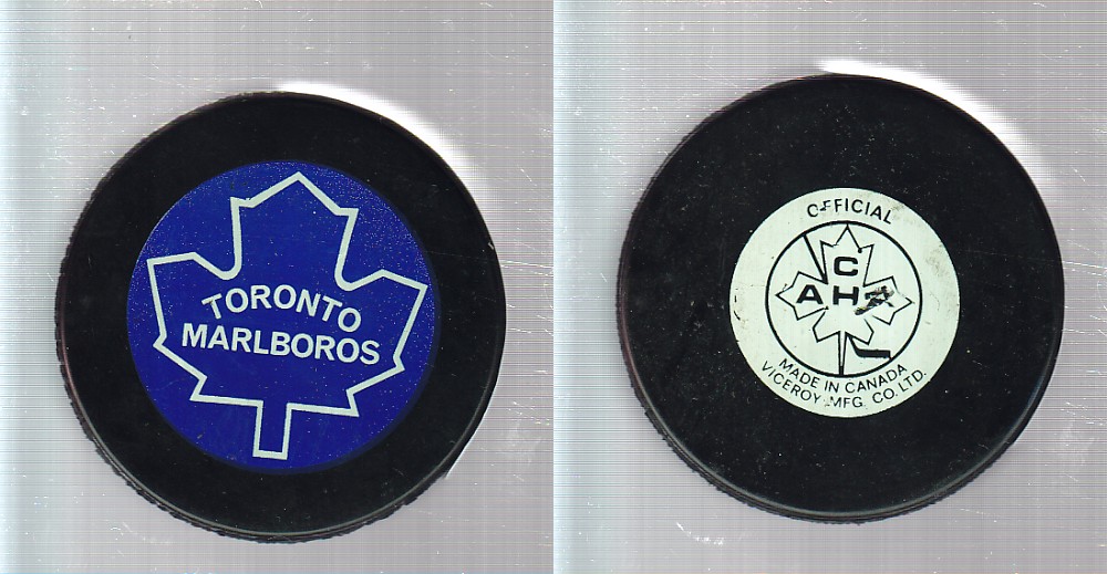 1975-80 VICEROY V3 TORONTO MALBOROS GAME PUCK photo 1975-80 VICEROY V3 TORONTO MALBOROS GAME PUCK photo