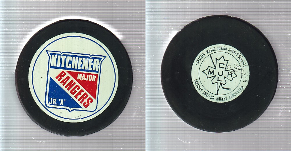 1974-80 VICEROY V3 KITCHENER RANGERS GAME PUCK photo