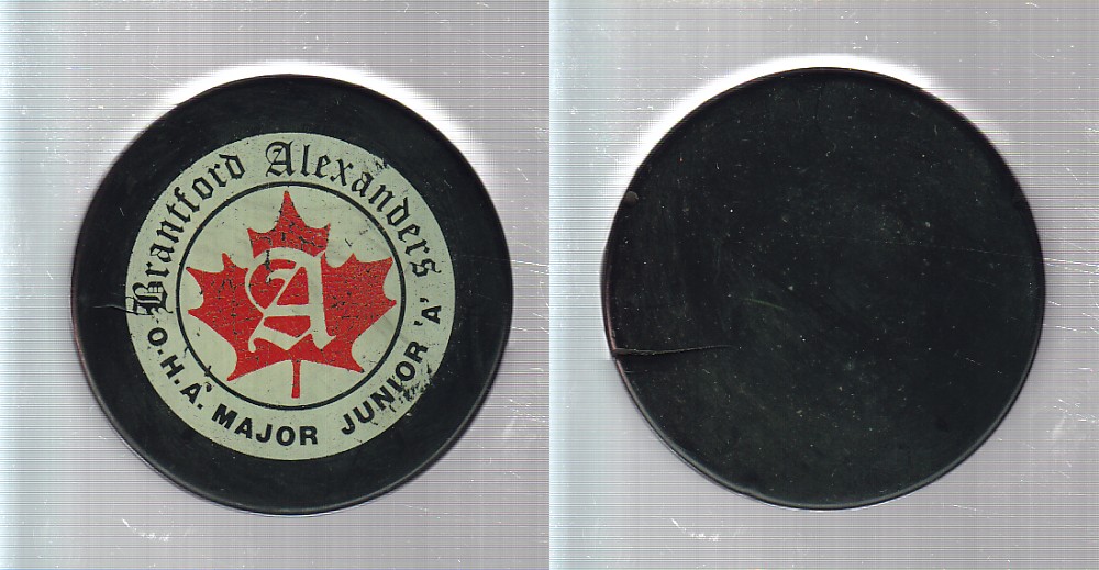 1981-84 VICEROY V4 BRANTFORD ALEXANDERS PUCK photo 1981-84 VICEROY V4 BRANTFORD ALEXANDERS PUCK photo