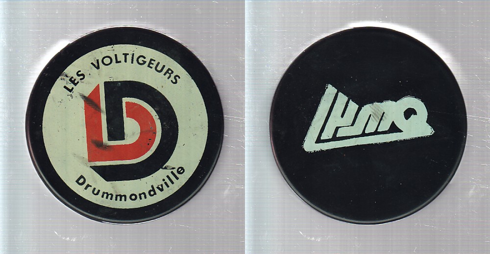 1981-91 C23 DRUMMONDVILLE VOLTIGEURS GAME PUCK photo 1981-91 C23 DRUMMONDVILLE VOLTIGEURS GAME PUCK photo