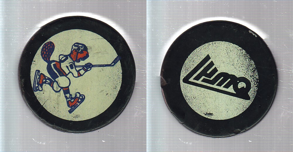 1980-84 VICEROY V4 SHERBROOKE BEAVERS GAME PUCK photo 1980-84 VICEROY V4 SHERBROOKE BEAVERS GAME PUCK photo