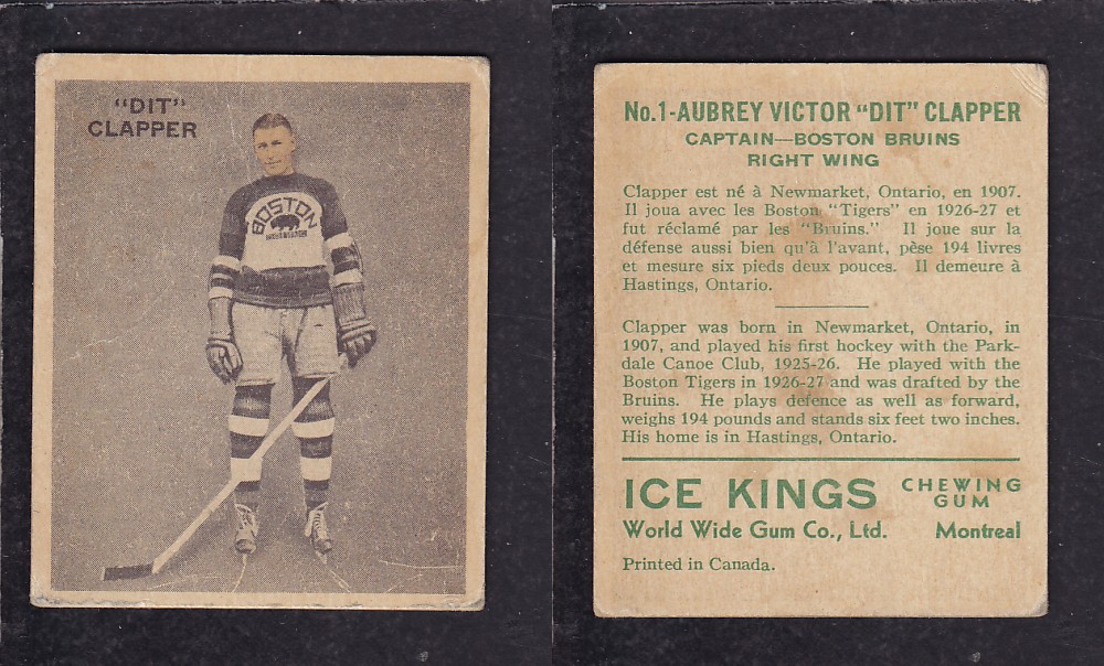 CS73379119 193334 WORLD WIDE GUM HOCKEY CARD 1 D. CLAPPER