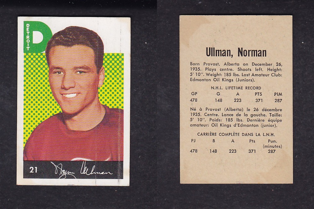 1962-63 PARKHURST HOCKEY CARD #21 N. ULLMAN photo 1962-63 PARKHURST HOCKEY CARD #21 N. ULLMAN photo