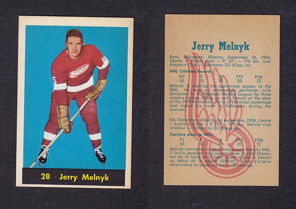 1960-61 PARKHURST HOCKEY CARD #28 J. MELNYK photo