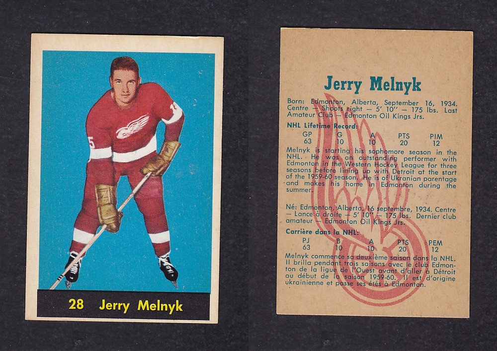 1960-61 PARKHURST HOCKEY CARD #28 J. MELNYK photo