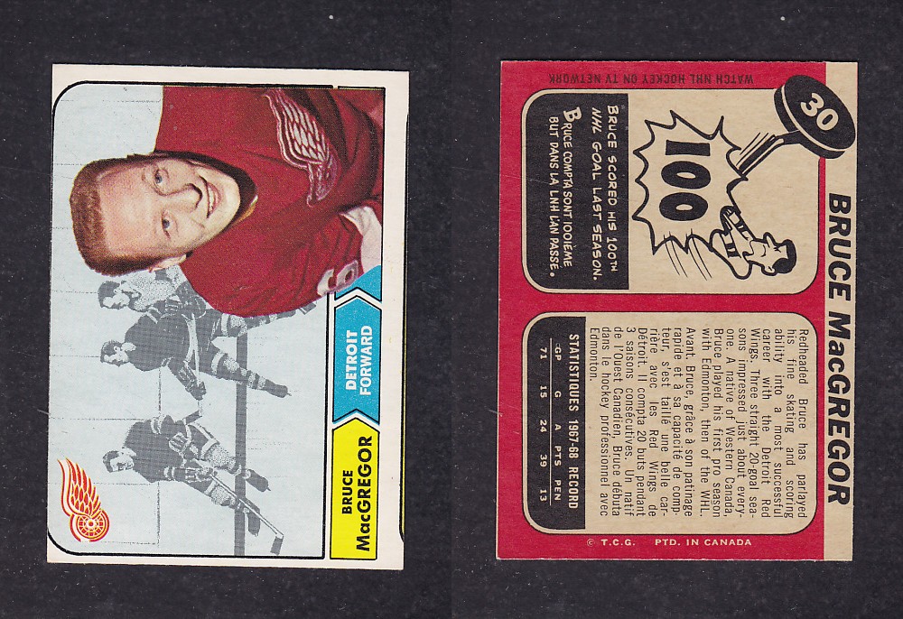 1968-69 O-PEE-CHEE HOCKEY CARD #30 B. MacGREGOR photo 1968-69 O-PEE-CHEE HOCKEY CARD #30 B. MacGREGOR photo