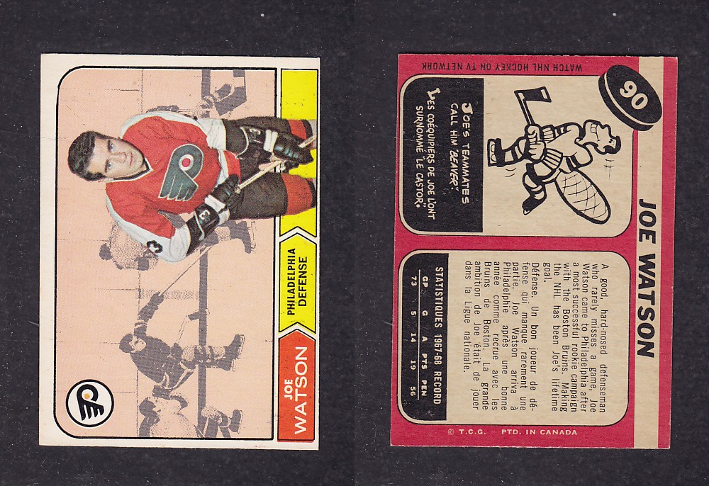 1968-69 O-PEE-CHEE HOCKEY CARD #90 J. WATSON photo 1968-69 O-PEE-CHEE HOCKEY CARD #90 J. WATSON photo