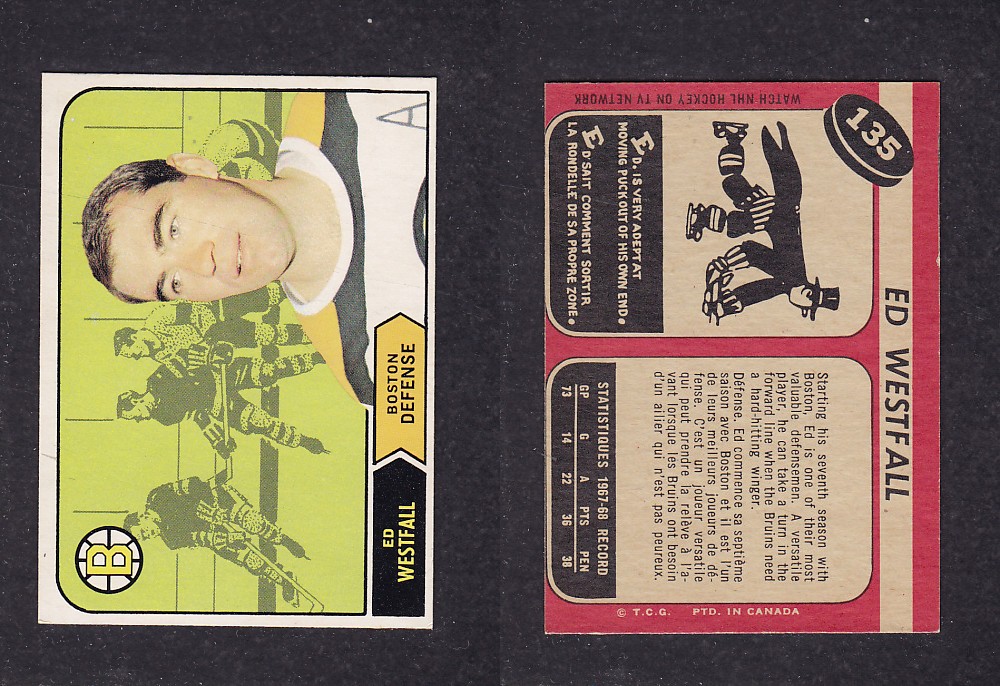 1968-69 O-PEE-CHEE HOCKEY CARD #135 E. WESTFALL photo 1968-69 O-PEE-CHEE HOCKEY CARD #135 E. WESTFALL photo