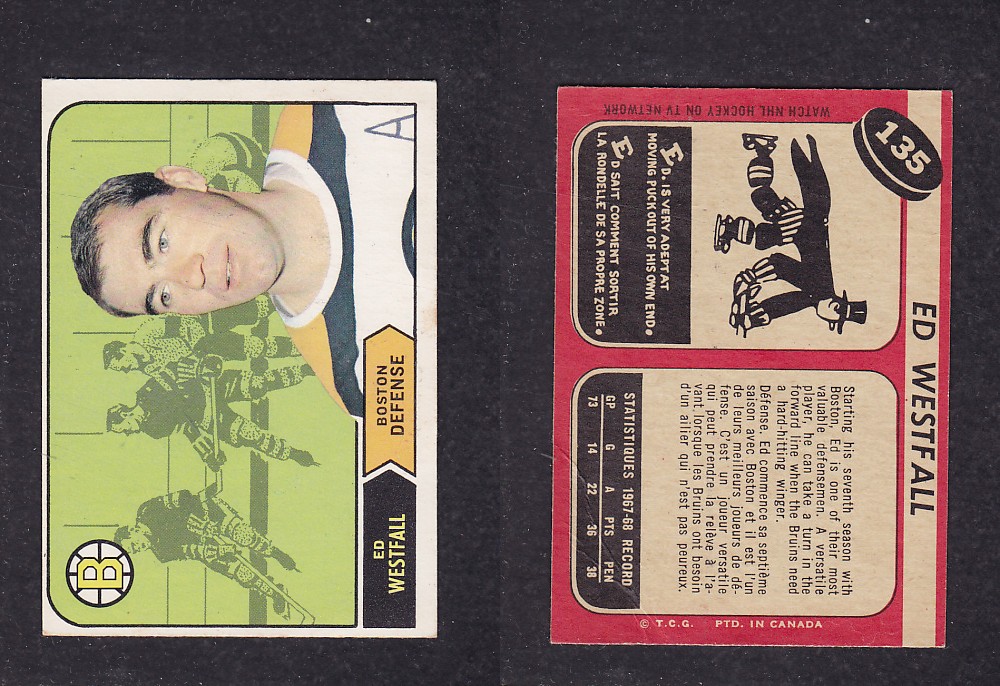 1968-69 O-PEE-CHEE HOCKEY CARD #135 E. WESTFALL photo 1968-69 O-PEE-CHEE HOCKEY CARD #135 E. WESTFALL photo