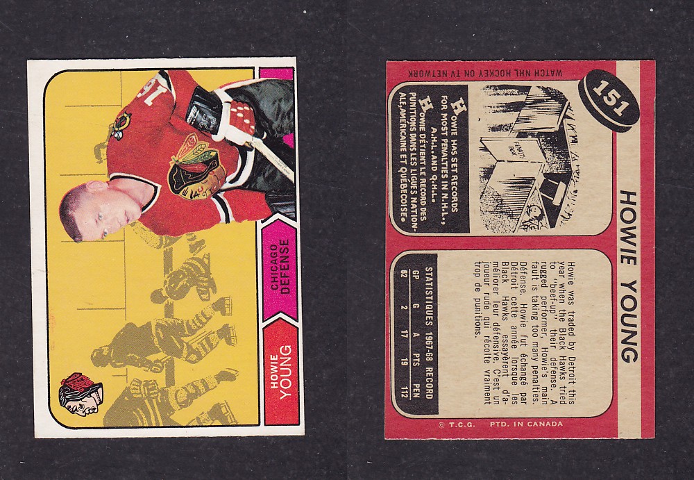 1968-69 O-PEE-CHEE HOCKEY CARD #151 H. YOUNG photo 1968-69 O-PEE-CHEE HOCKEY CARD #151 H. YOUNG photo