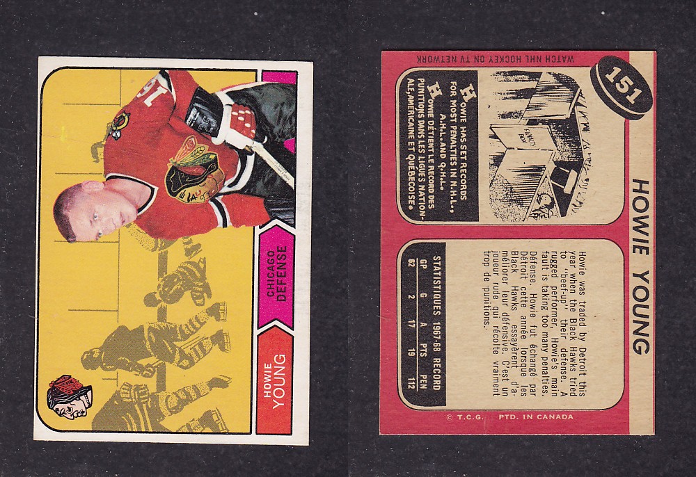 1968-69 O-PEE-CHEE HOCKEY CARD #151 H. YOUNG photo 1968-69 O-PEE-CHEE HOCKEY CARD #151 H. YOUNG photo