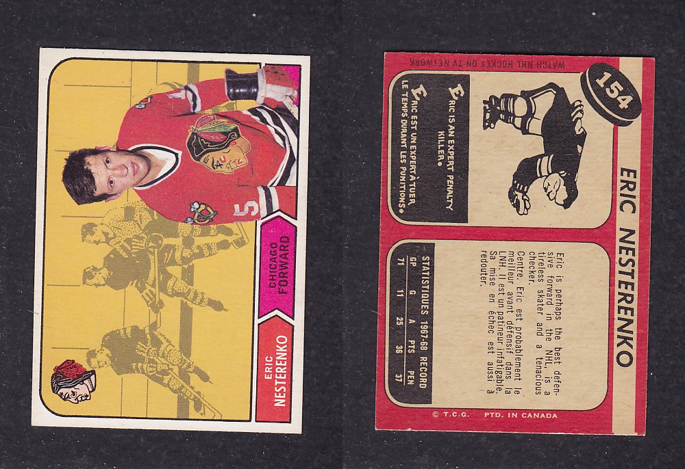 1968-69 O-PEE-CHEE HOCKEY CARD #154 E. NESTERENKO photo 1968-69 O-PEE-CHEE HOCKEY CARD #154 E. NESTERENKO photo