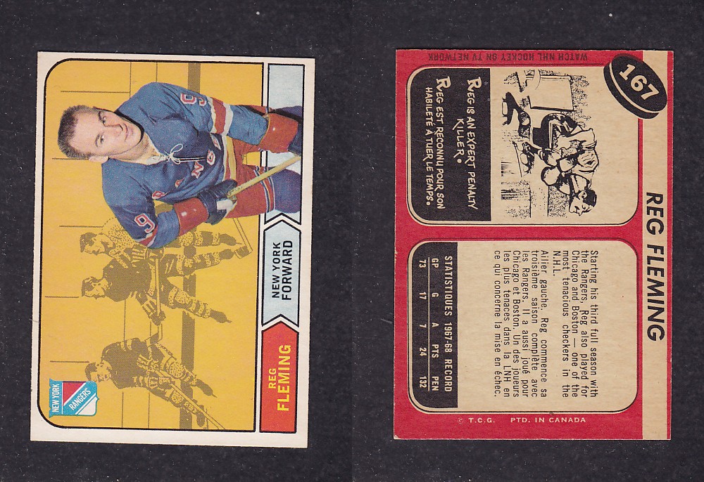 1968-69 O-PEE-CHEE HOCKEY CARD #167 R. FLEMING photo 1968-69 O-PEE-CHEE HOCKEY CARD #167 R. FLEMING photo