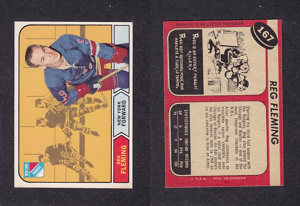 1968-69 O-PEE-CHEE HOCKEY CARD #167 R. FLEMING photo 1968-69 O-PEE-CHEE HOCKEY CARD #167 R. FLEMING photo