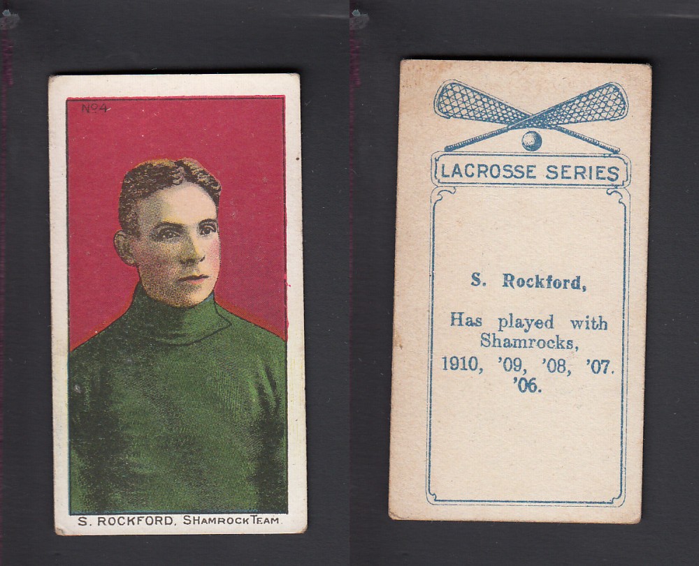 1910-11 C59 IMPERIAL TOBACCO LACROSSE CARD ##4 S. ROCKFORD photo