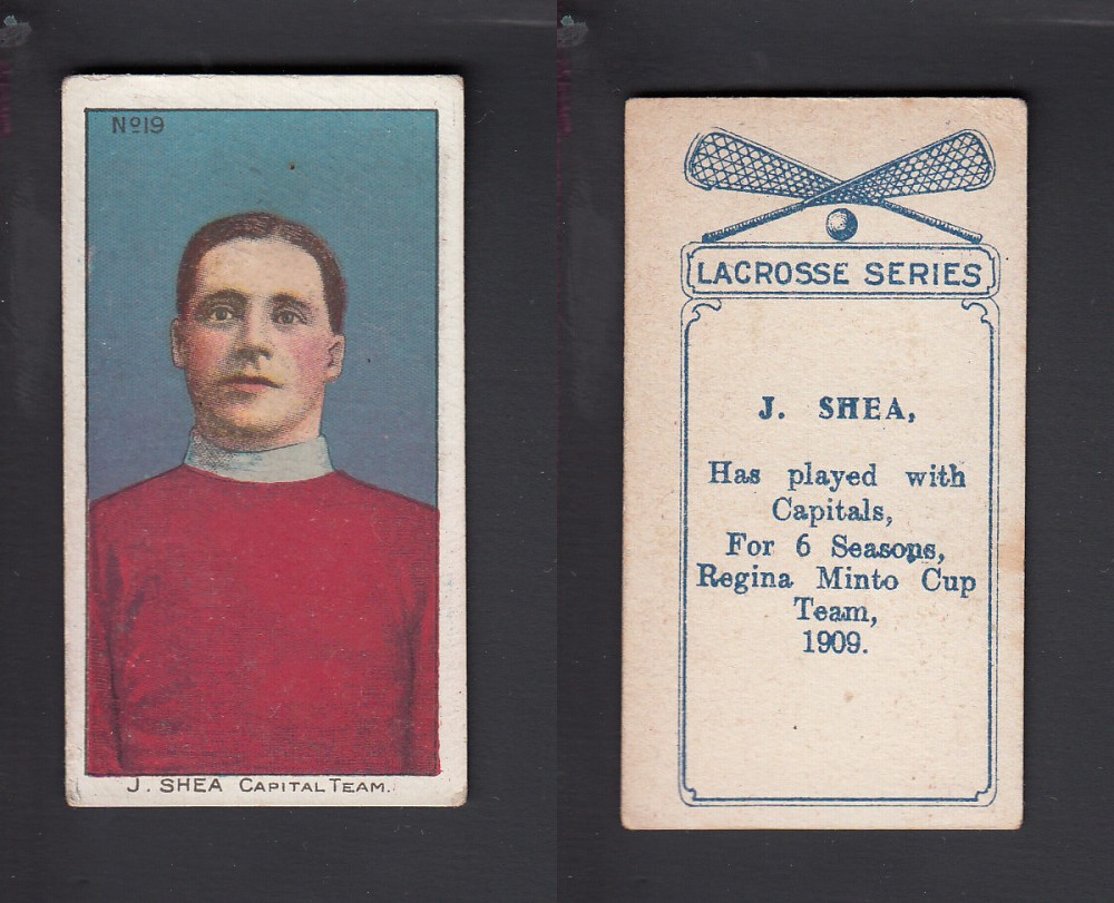 1910-11 C59 IMPERIAL TOBACCO LACROSSE CARD #19 J. SHEA photo