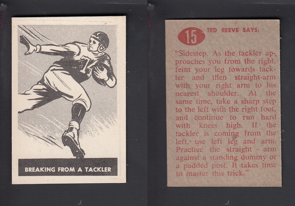 1952 CFL PARKHURST FOOTBALL CARD #15 BREAKING FROM A TACKLER photo