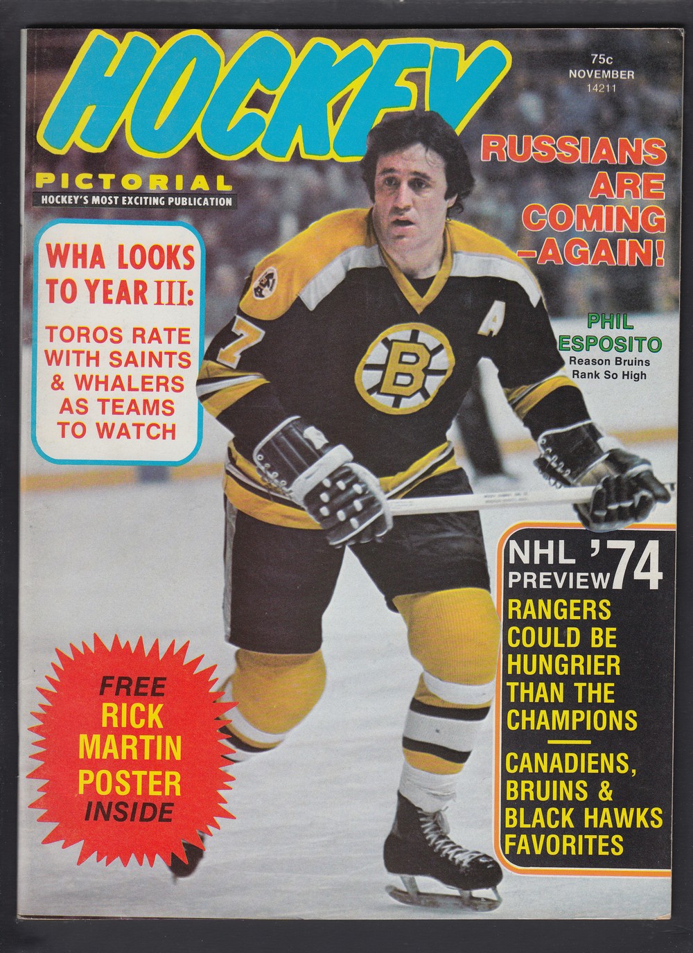 1974 HOCKEY PICTORIAL FULL MAGAZINE photo
