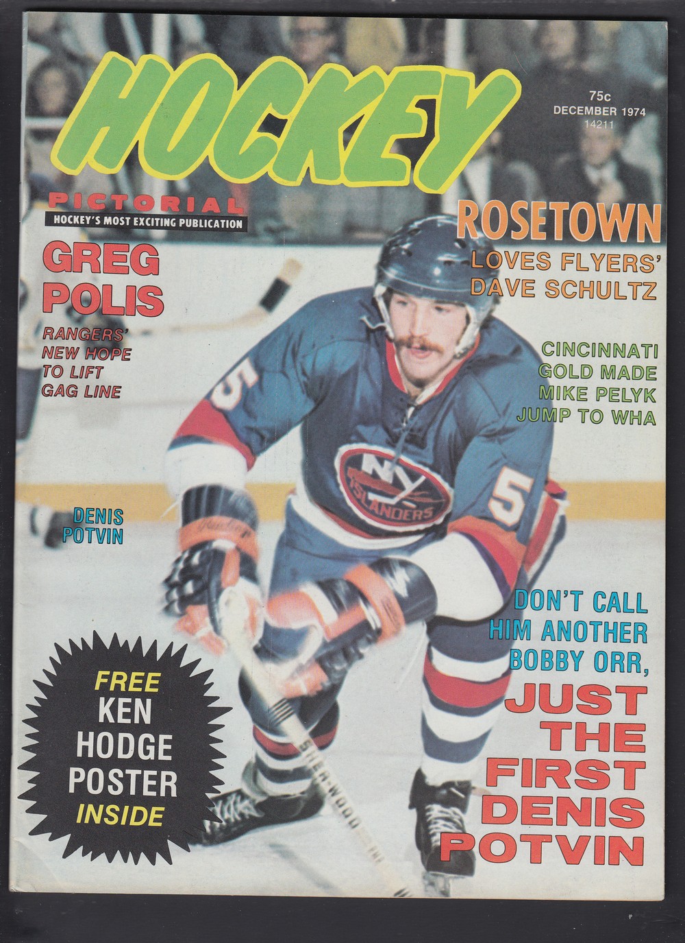 1974 HOCKEY PICTORIAL FULL MAGAZINE photo