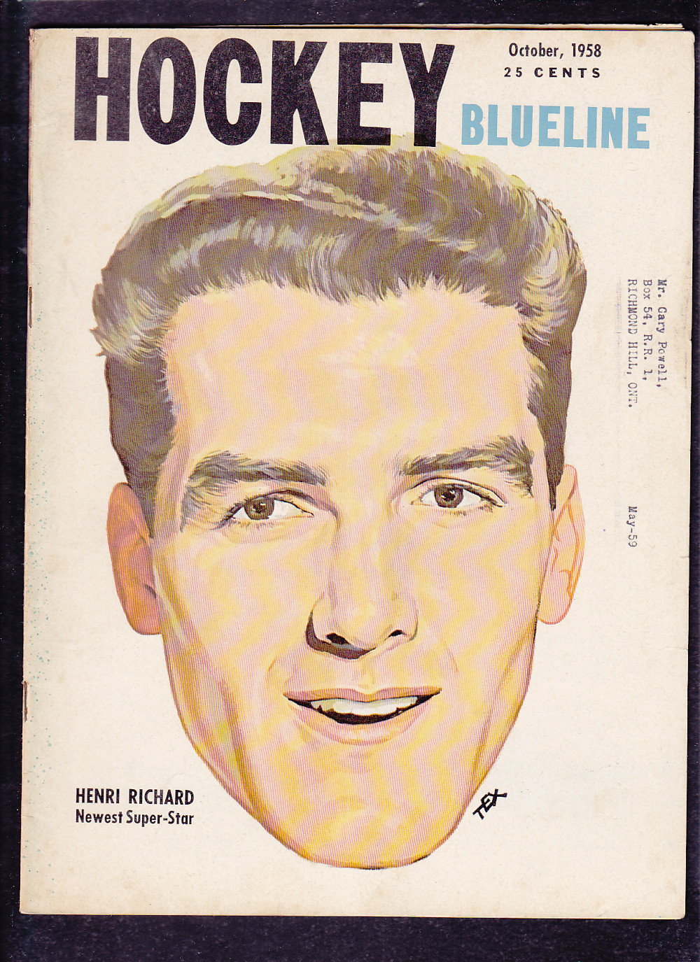 1958 HOCKEY BLUELINE FULL MAGAZINE photo