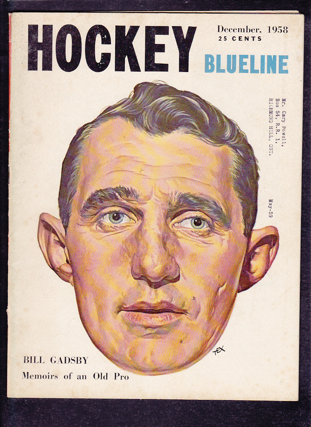 1958 HOCKEY BLUELINE FULL MAGAZINE photo