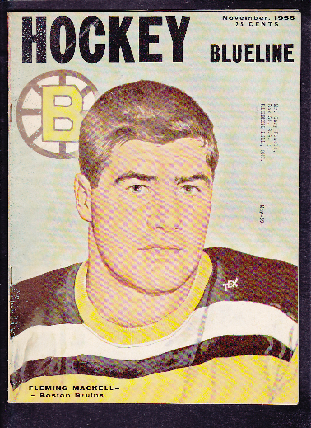 1958 HOCKEY BLUELINE FULL MAGAZINE photo