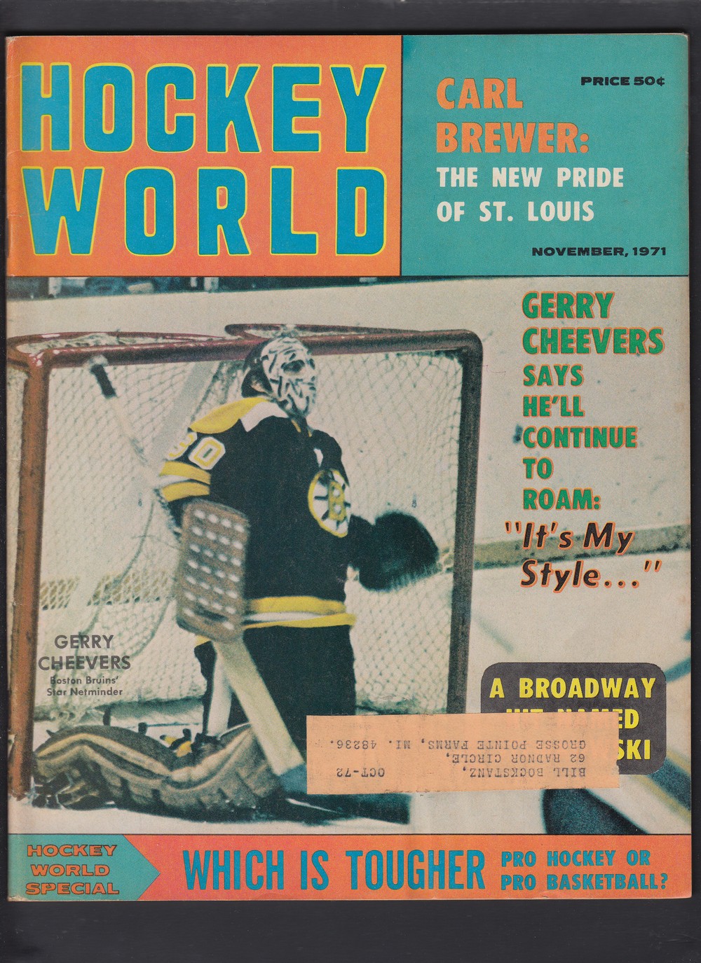 1971 HOCKEY WORLD FULL MAGAZINE photo