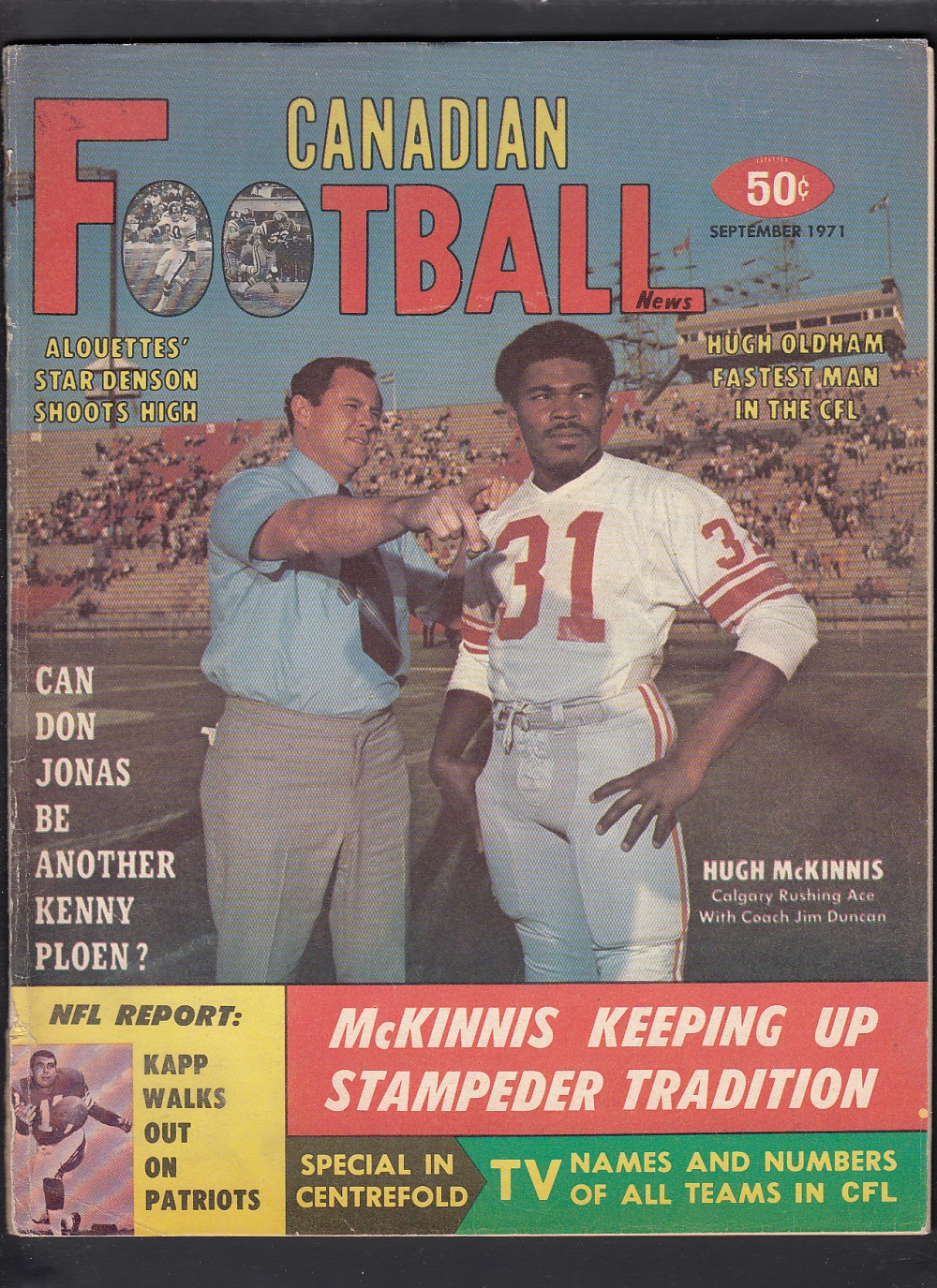 1971 CFL CANADIAN FOOTBALL NEWS FULL MAGAZINE photo