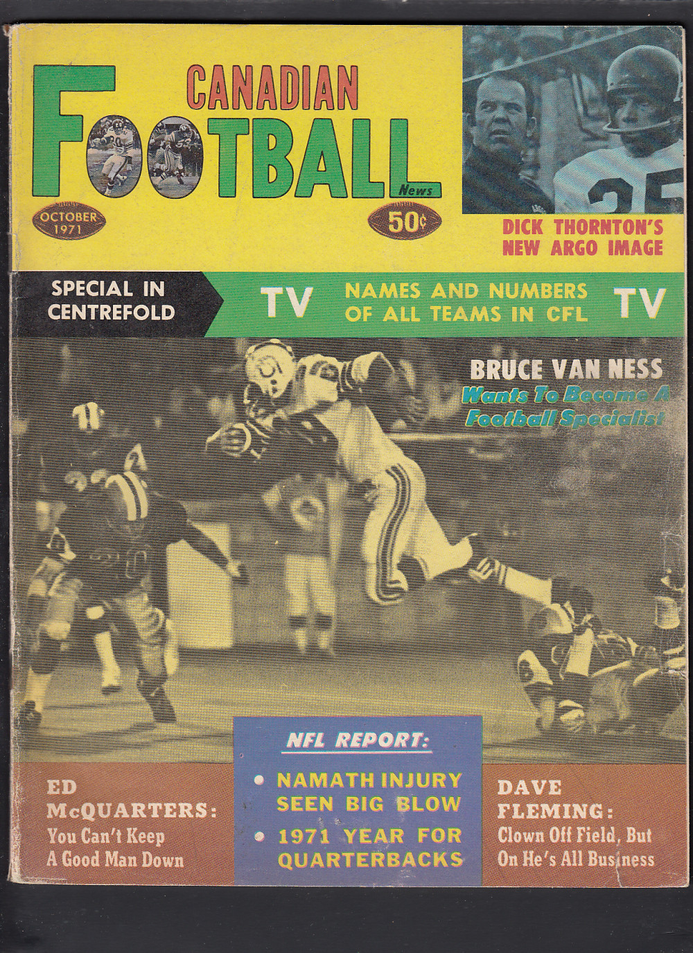 1971 CFL CANADIAN FOOTBALL NEWS FULL MAGAZINE photo