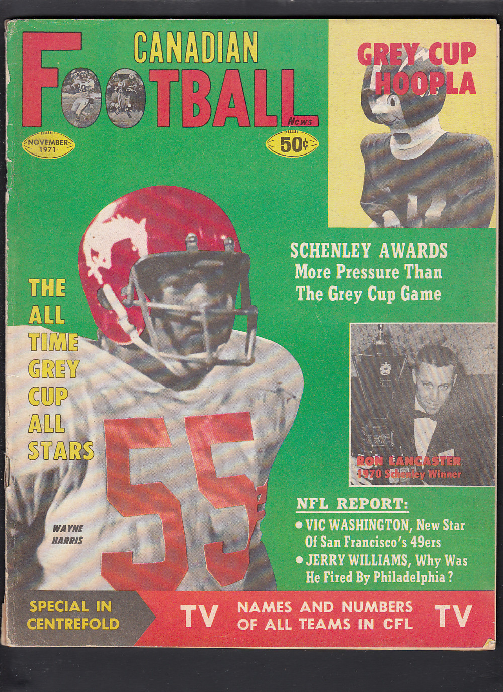 1971 CFL CANADIAN FOOTBALL NEWS FULL MAGAZINE photo