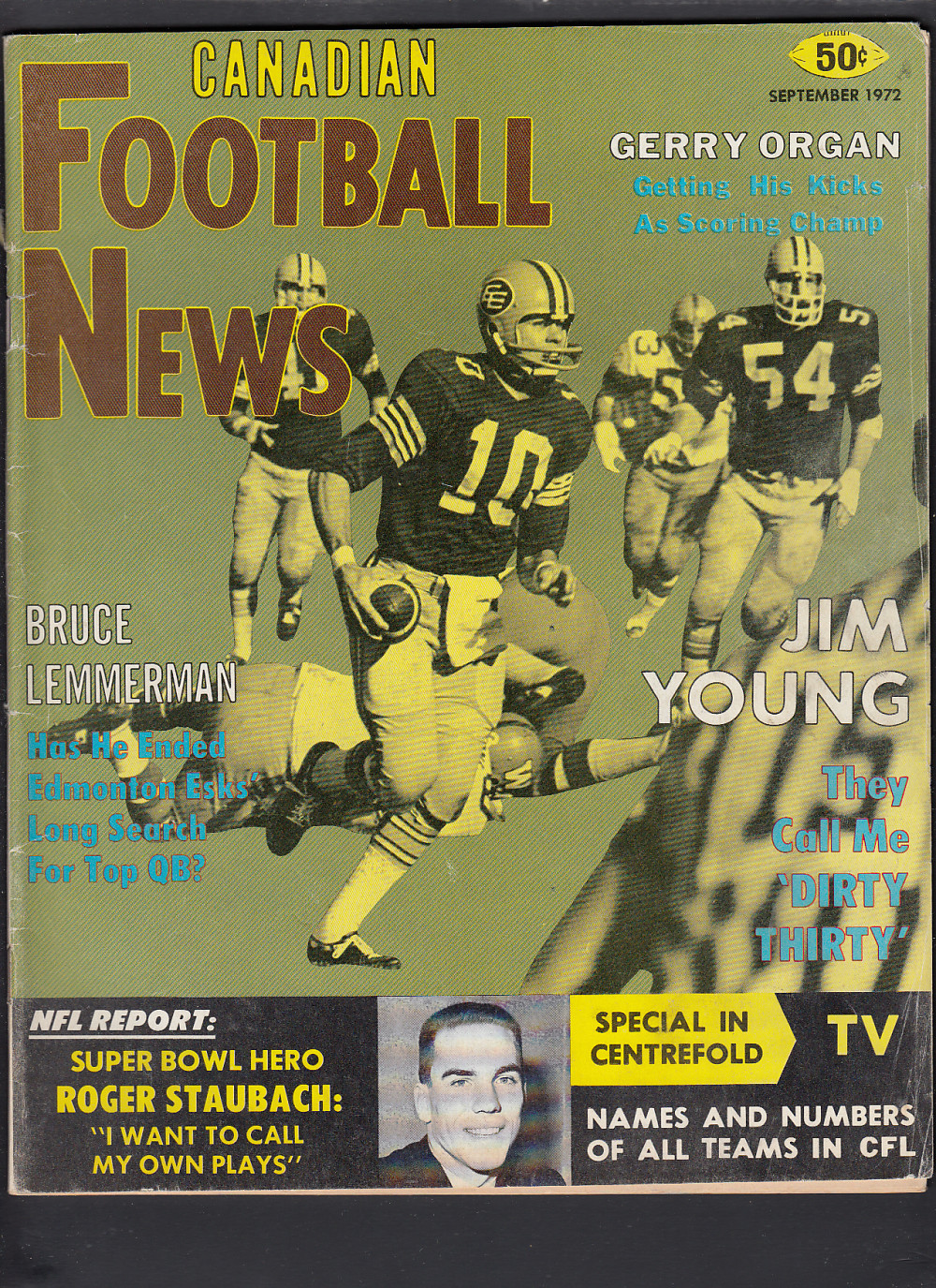 1972 CFL CANADIAN FOOTBALL NEWS FULL MAGAZINE photo