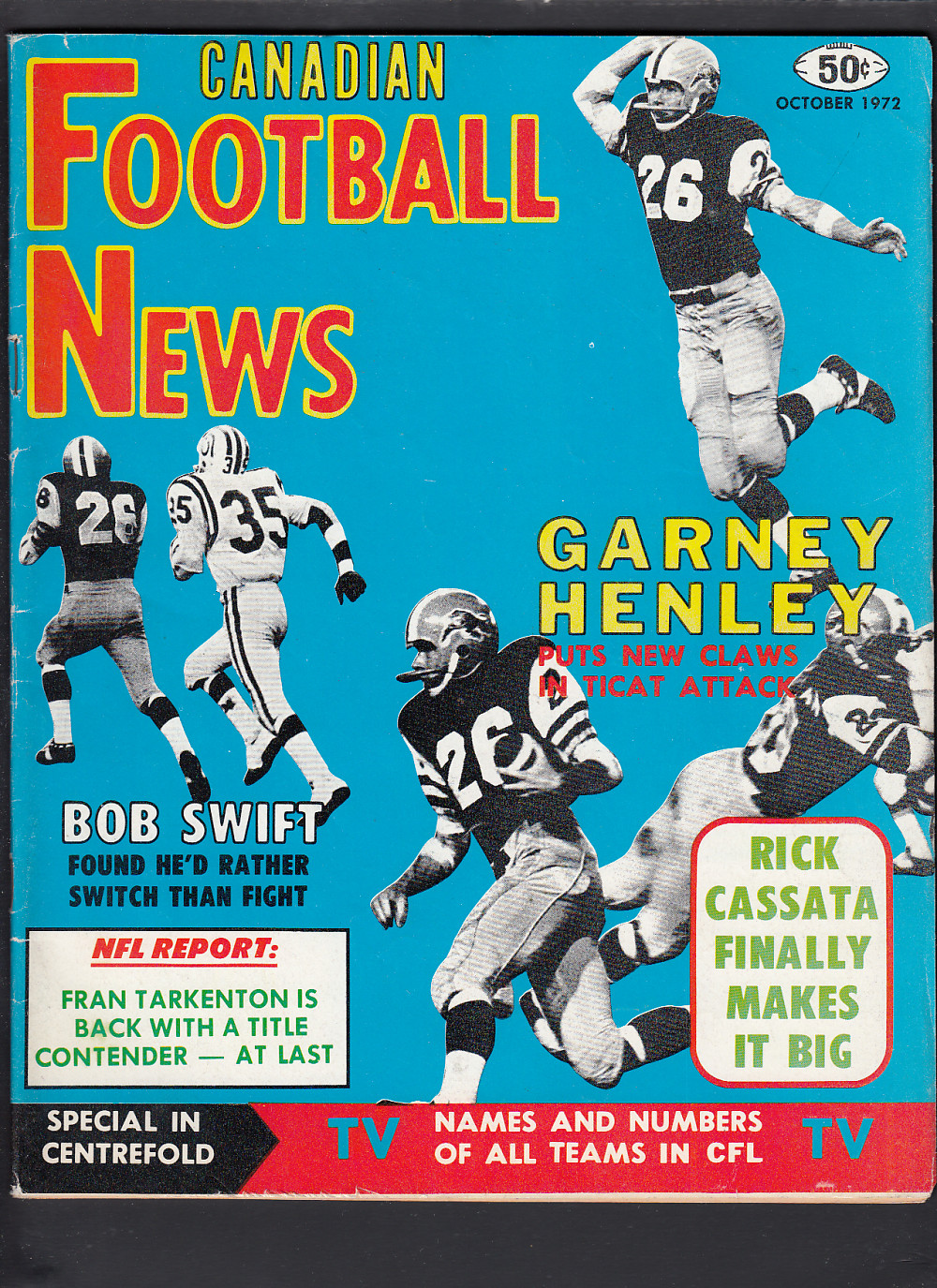 1972 CFL CANADIAN FOOTBALL NEWS FULL MAGAZINE photo