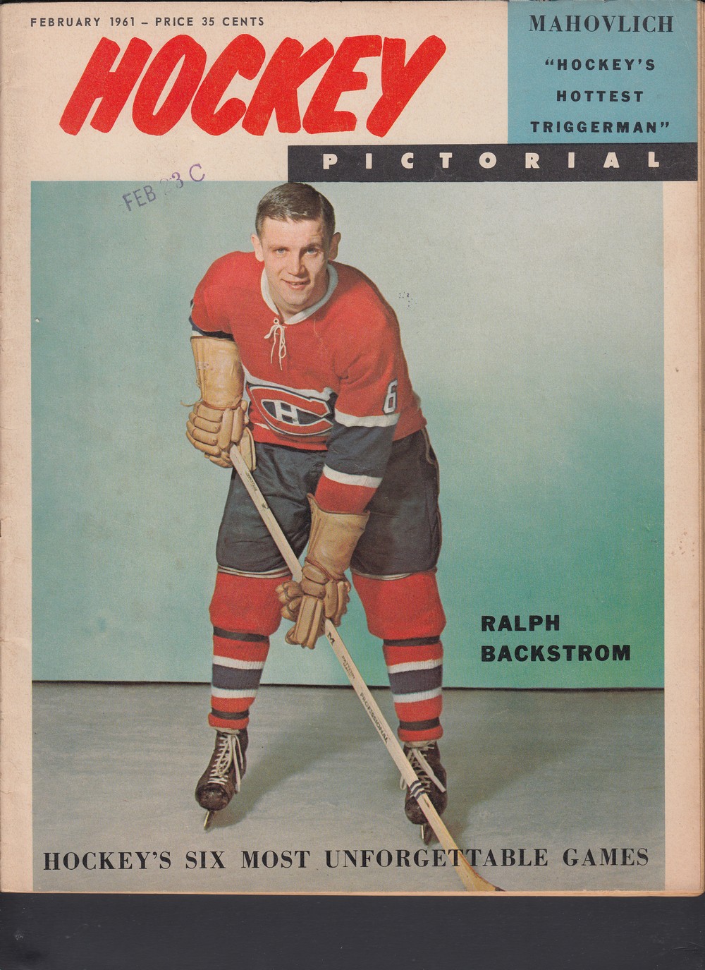 1961 HOCKEY PICTORIAL FULL MAGAZINE photo