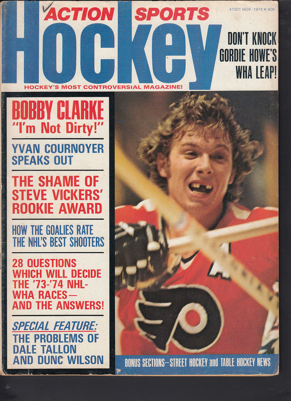 1973  ACTION SPORTS HOCKEY FULL MAGAZINE photo