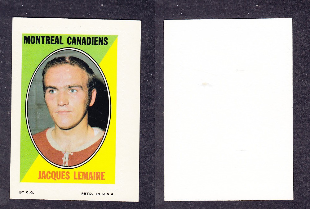 1970-71 O-PEE-CHEE STICKER STAMPS J. LEMAIRE photo