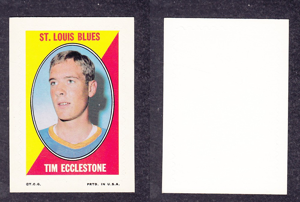 1970-71 O-PEE-CHEE STICKER STAMPS T. ECCLESTONE photo 1970-71 O-PEE-CHEE STICKER STAMPS T. ECCLESTONE photo