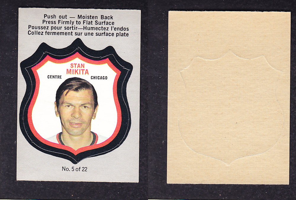 1972-73 O-PEE-CHEE PLAYER CRESTS #5 S. MIKITA photo 1972-73 O-PEE-CHEE PLAYER CRESTS #5 S. MIKITA photo