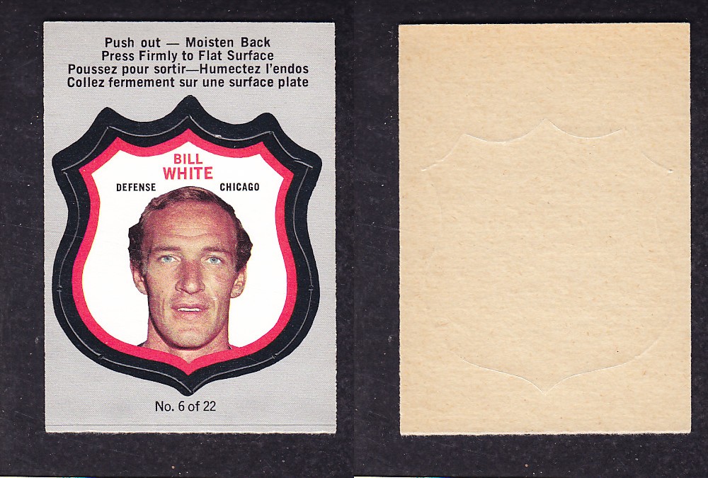 1972-73 O-PEE-CHEE PLAYER CRESTS #6 B. WHITE photo 1972-73 O-PEE-CHEE PLAYER CRESTS #6 B. WHITE photo