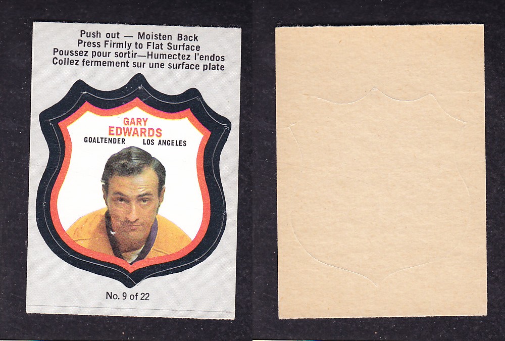 1972-73 O-PEE-CHEE PLAYER CRESTS #9 G. EDWARDS photo