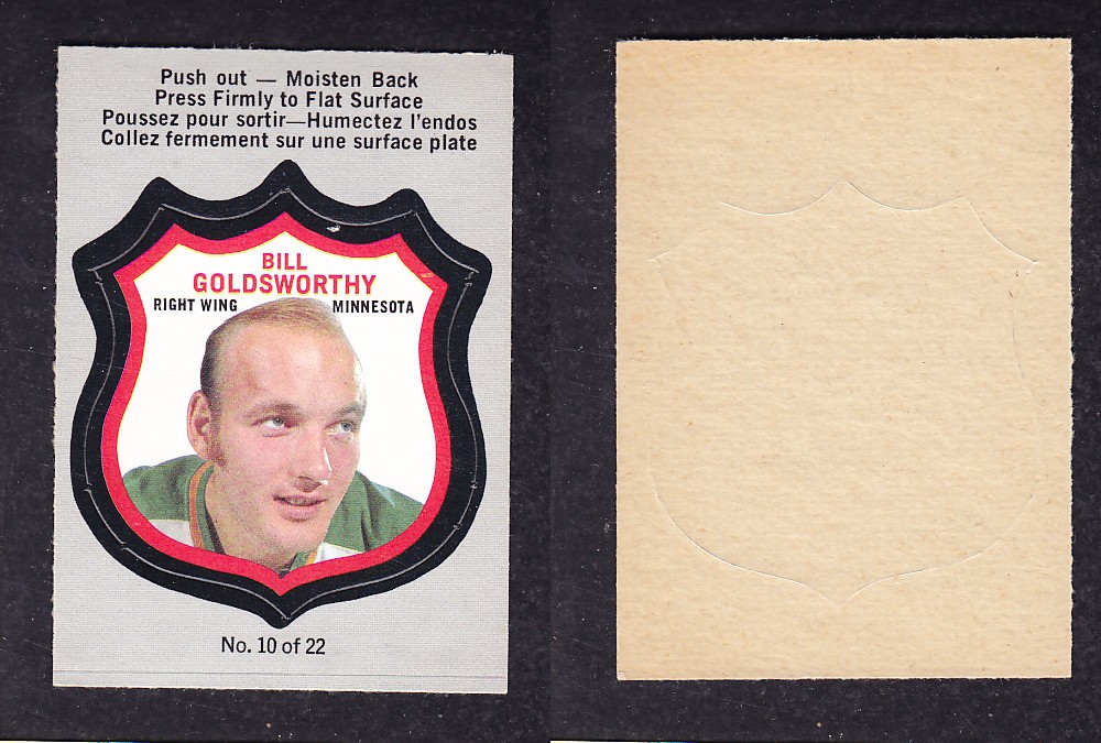 1972-73 O-PEE-CHEE PLAYER CRESTS #10 B. GOLDSWORTHY photo 1972-73 O-PEE-CHEE PLAYER CRESTS #10 B. GOLDSWORTHY photo