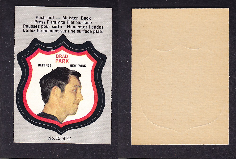 1972-73 O-PEE-CHEE PLAYER CRESTS #15 B. PARK photo 1972-73 O-PEE-CHEE PLAYER CRESTS #15 B. PARK photo