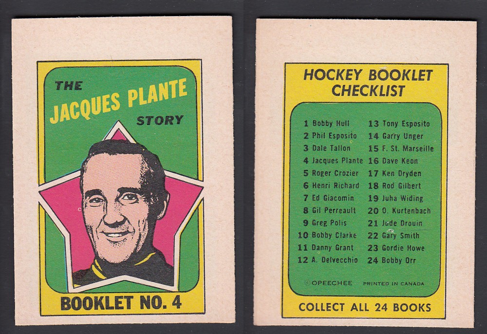 1971-72 O-PEE-CHEE STORY BOOKLET ENGLISH #4 J. PLANTE photo 1971-72 O-PEE-CHEE STORY BOOKLET ENGLISH #4 J. PLANTE photo