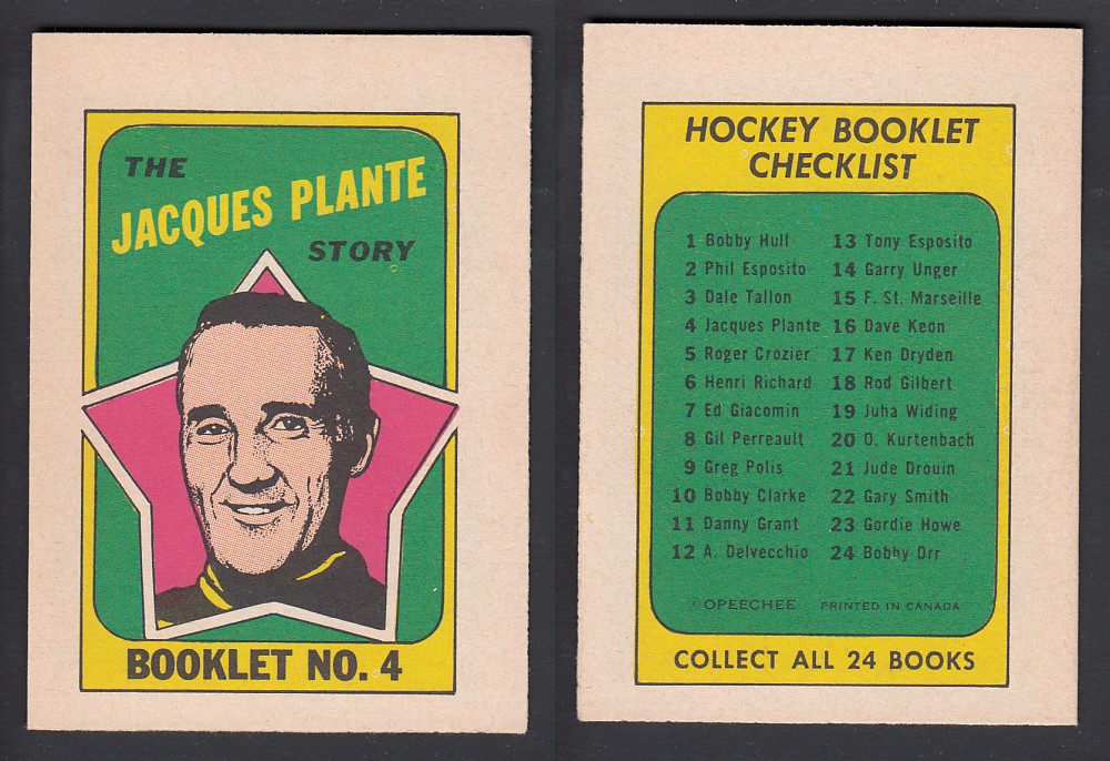 1971-72 O-PEE-CHEE STORY BOOKLET ENGLISH #4 J. PLANTE photo 1971-72 O-PEE-CHEE STORY BOOKLET ENGLISH #4 J. PLANTE photo