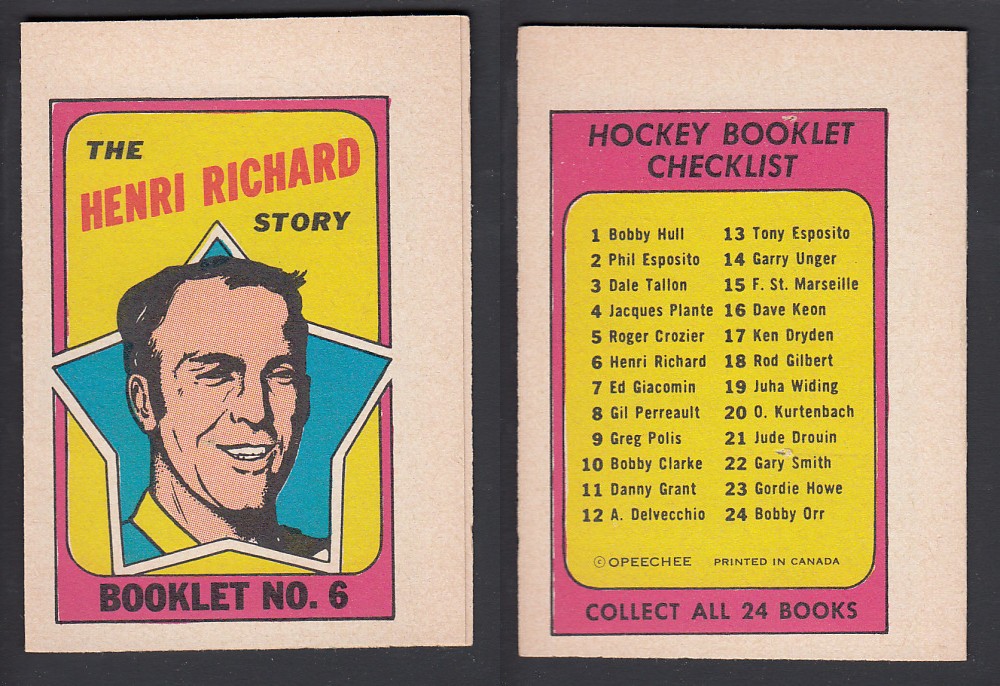 1971-72 O-PEE-CHEE STORY BOOKLET ENGLISH #6 H. RICHARD photo 1971-72 O-PEE-CHEE STORY BOOKLET ENGLISH #6 H. RICHARD photo