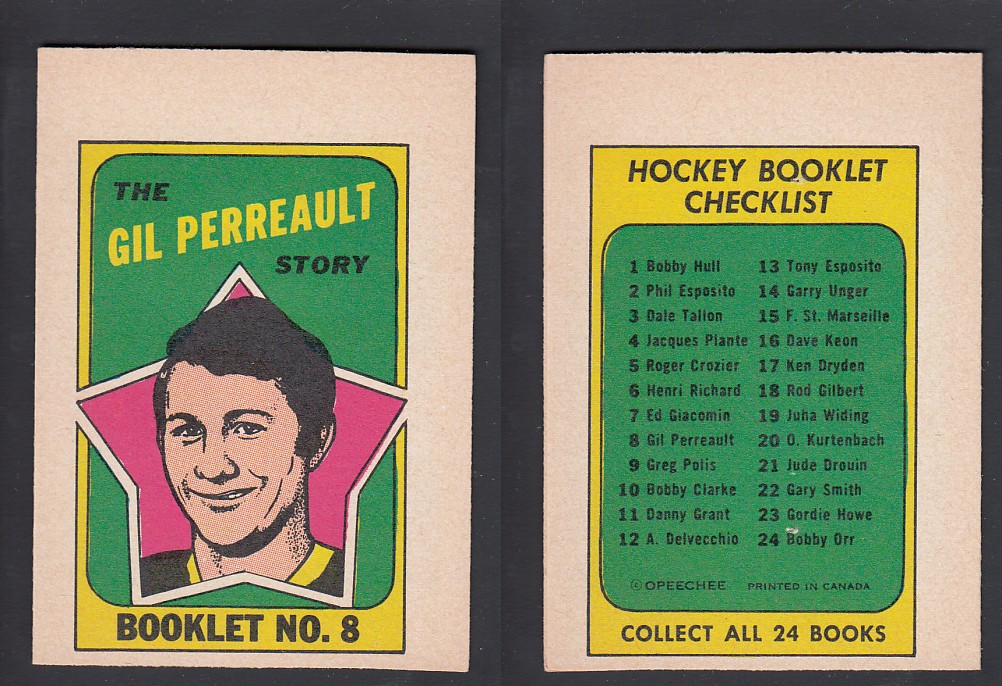 1971-72 O-PEE-CHEE STORY BOOKLET ENGLISH #8 G. PERREAULT photo 1971-72 O-PEE-CHEE STORY BOOKLET ENGLISH #8 G. PERREAULT photo